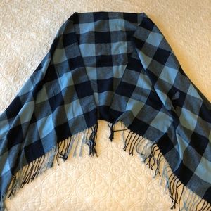 BCBG Gingham Poncho